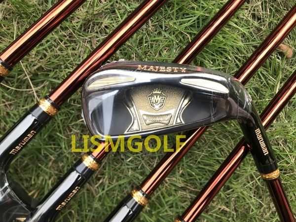 

new golf clubs majesty prestigio 7 golf irons 4-9 p.a.s irons clubs graphite shaft r/s flex headcover ing