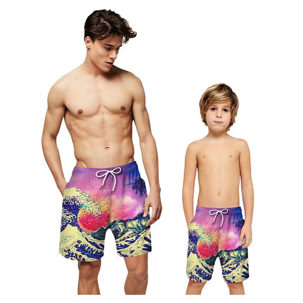 

summer boys shorts for 7-14yrs kids quick dry 3d print board shorts children's swim trunks beach pants drawstring swimsuit a40