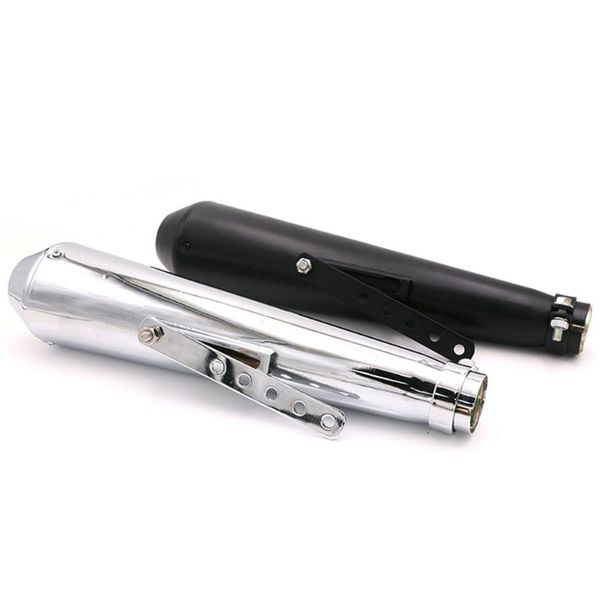 

new universal vintage retro motorcycle motorbike muffler exhaust useful pipe antiqued racing case