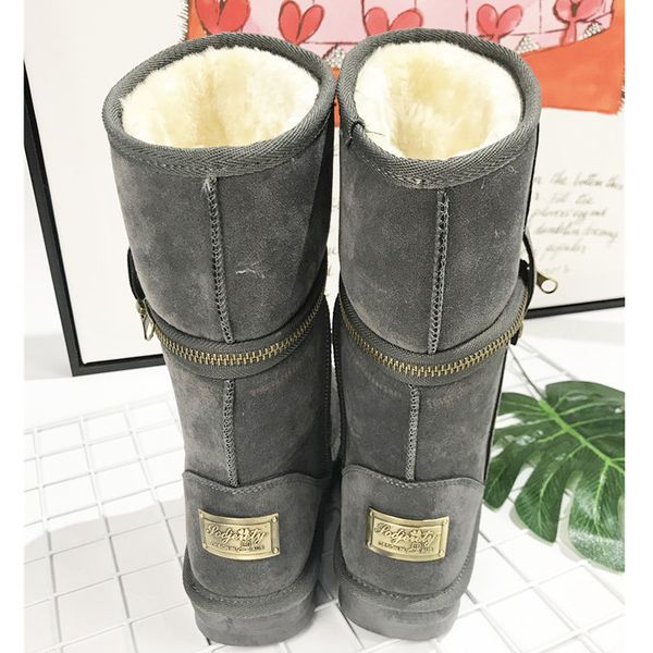 

classic women winter boots ladies snow boots female winter ankle women shoes, Black