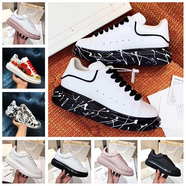 

2019 лучшее качество граффити мужские негабаритных дизайнер обуви класса люкс женская обувь известного участника Париж дизайнер кроссовки с широкой окрашенной подошвы