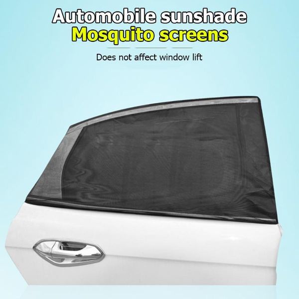 

2pcs car rear side window sun shade uv protection curtain mesh sun
