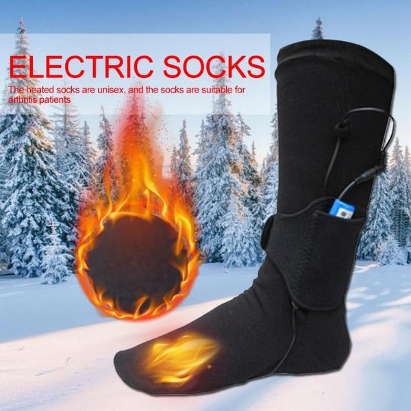 

heat trapping insulated heated boot thermal socks battery powered socks winter electric heated for men women /ffy, Black