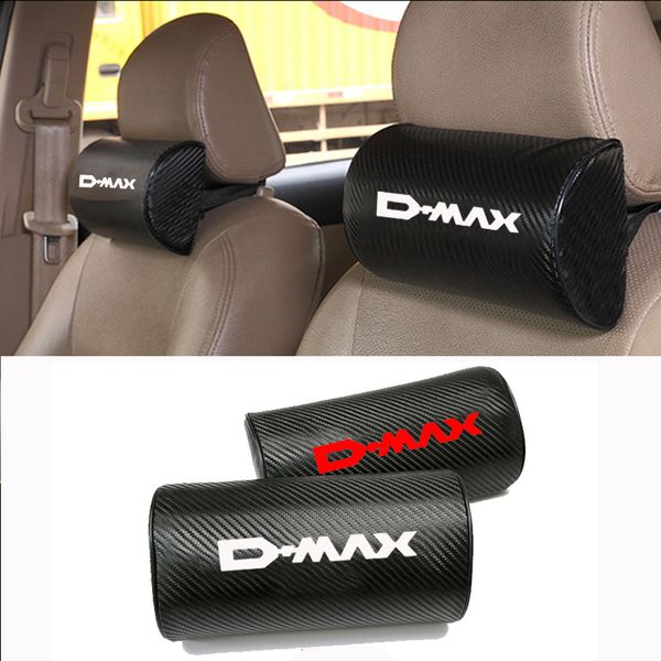 

carbon fiber texture pu leather car neck pillow for isuzu dmax