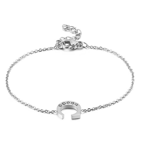 

fashion small bracelets stainless steel link thin chain bracelets jewelry for women, Black