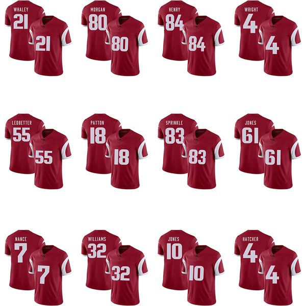 

2019 ncaa football arkansas razorbac ks 21 devwah whaley 80 drew morgan 84 hunter henry 4 jarius wright 55 jeremiah ledbetter jerseys, Black;red