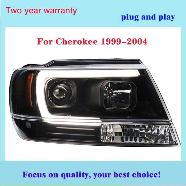 

car styling headlights for grand cherokee 1999-2004 led headlight for grand cherokee dynamic turn signal head lamp led