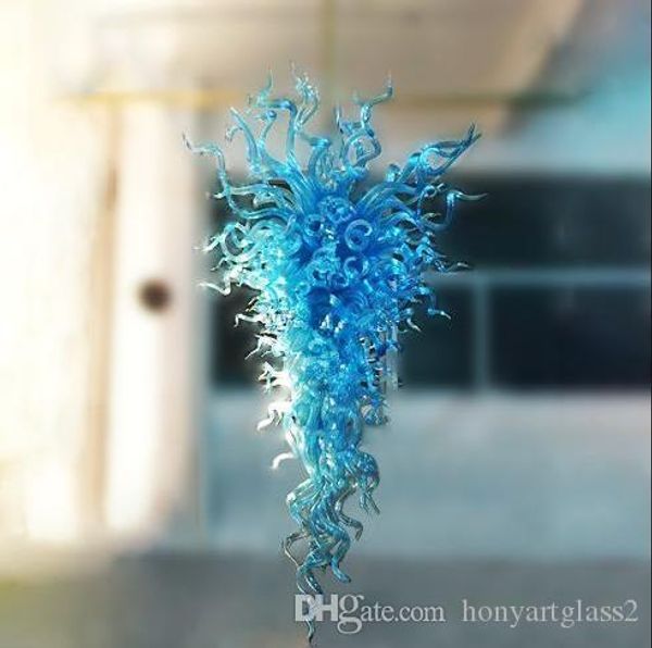 

hand blown glass chandelier light modern art glass lighting custom blue lamps for home l decoration