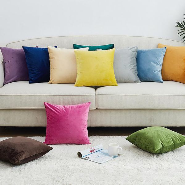 

new 1 pc velvet pillow sofa waist scushion cover home decoration cushion cover home decoration accessories pillowcase 2019