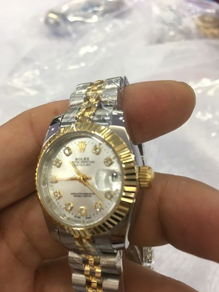 

Luxury women watch lady ize 26mm date girl apphire gla wri twatch automatic mechanical movement original cla p