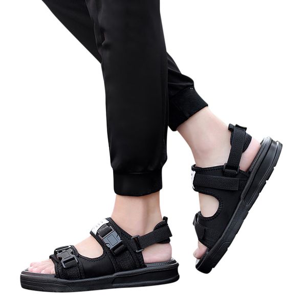 

vogue men sandals summer men shoes breathable walking beach sports slippers outdoor men\x27s shoes non-slip 18apl23, Black