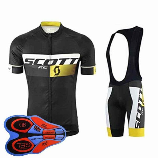 

2020 scott team cycling short sleeves jersey (bib )shorts sets ropa ciclismo men pro team cycling clothing mtb bike wear 101026f, Black;red