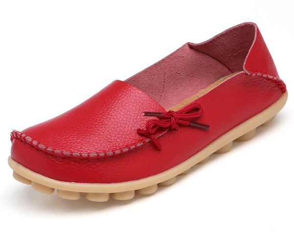 

women's shoes leather non-slip soft bottom women flats casual shoes 1217, Black