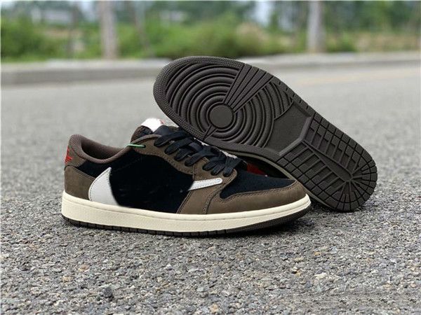 

travis scott 1 low cactus jack man designer basketball shoes i black sail dark mocha university red fashion trainers