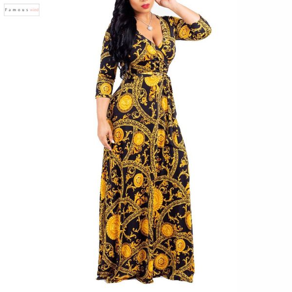 

plus size bohemian long dress plus size maxi autumn winter tunic women beach dress gold female floor length, Black;gray