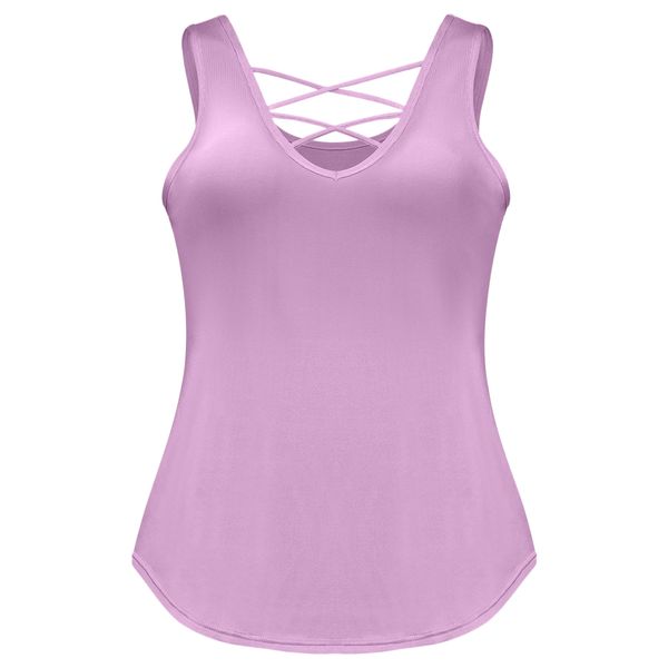 

women's cycling vest sports tank yoga gym running fitness shirt workout clothes sports vest, Black