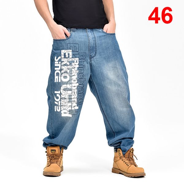 

cholyl baggy jeans men denim pants loose streetwear jeans hip hop casual print skateboard pants for men plus size trousers blue