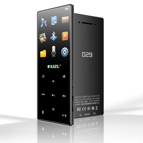 

ruizu d29 bluetooth mp3 player portable audio 8gb music player with built-in speaker support fm,recording,e-book