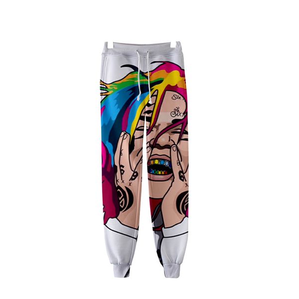 

funny 3d 6ix9ine joggers pant men women casual hip hop sport long loose trousers 3d fitness pants sweatpants, Black
