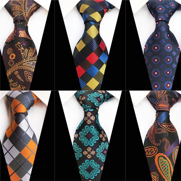 

cityraider 2020 paisley проверяет пледы шаблона коричневых синие оранжевый зеленый шелковых галстуки для мужчин тонкого галстука 3.15" для в, Blue;purple