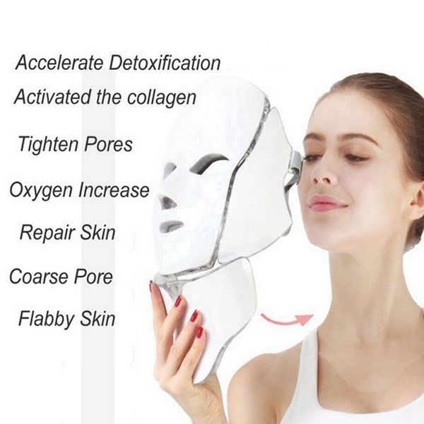 

beauty pn led facial mask therapy 7 color light skin care device rejuvenation wrinkle acne removal face beauty spa machine