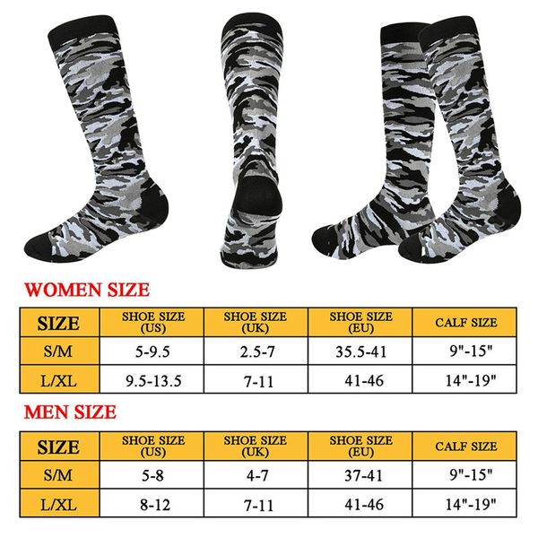 

1 pair sports compression socks for running hiking varicose veins basketball footwear high stocking for workers eu 35-46