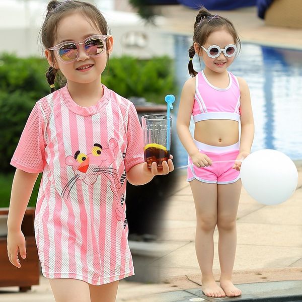 

msmqj children's girls middle and large children's baby princess dress swimsuit swimsuit swimming trunks princess skirt-style suns, White;black