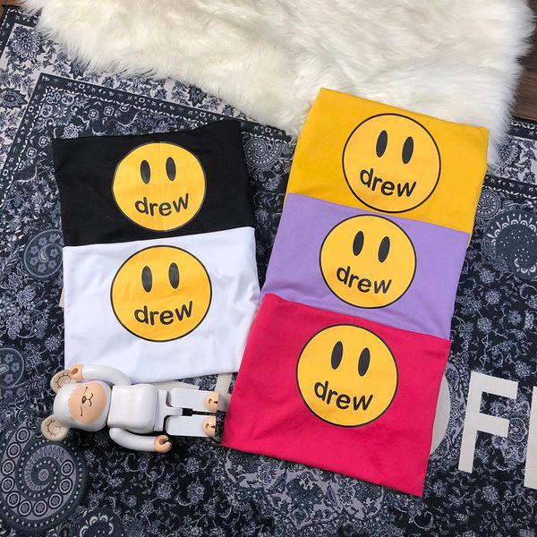 

drew house ss20 new arrival clothing men's t-shirts print tees short sleeve s-xl 801, White;black