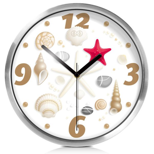 

creative wall clock modern design digital wall clock silent relijes de pared modernos bathroom watch metal gift qze089