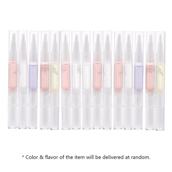 

15pcs cuticle & nail oil pen set mixed flavors cuticle repairing oil pen nail art treatment tools, Red;pink