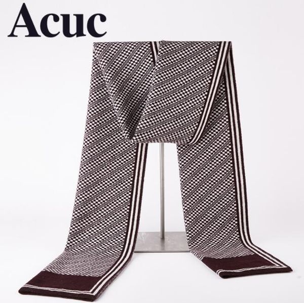 

new winter striped plaid mens scarf european and american foreign trade business leisure thickened warm scarf, Blue;gray