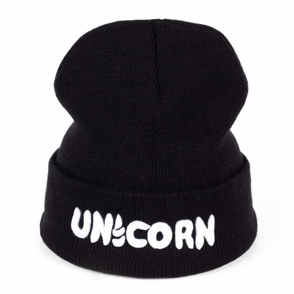 

voron skullies beanies winter hat knit caps unicorn letter for women men beanies simple warm cap soft cap gorros