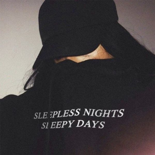 

sleepless nights sleepy days hoodie women funny graphic hoody sweatshirts fashion clothes autumn fall jumper hoodies, Black