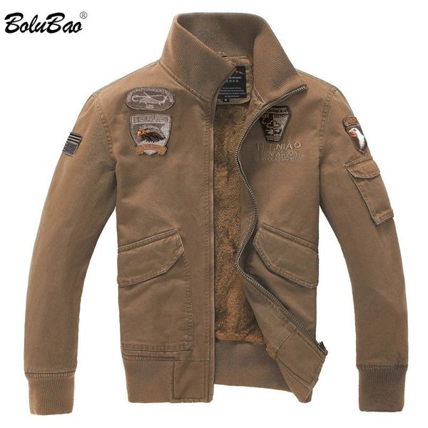 

bolubao men jacket autumn winter warm thick warm men's jacket coats clothing fleece male printing jackets, Black;brown