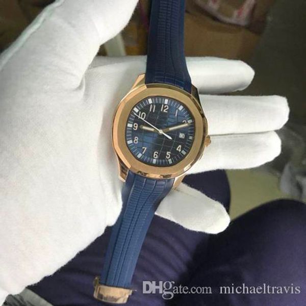 

mens watch nautiluss pp automatic mechanical stainless steel transparent back rubber bracelet folding clasp men watches, Slivery;brown