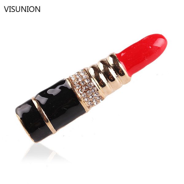 

мода корейской помада эмаль pins кристалл брошь для женщин креативного геометрических значков нагрудной брошь костюма пальто аксессуары ново, Gray