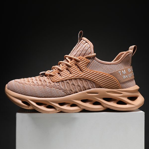 

cushioning blade hollow sole running shoes men breathable jogging outdoor sport shoes male gym big size athletic sneakers