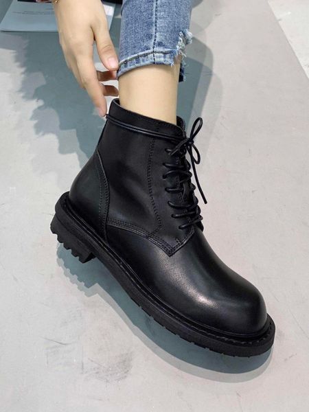 

new autumn and winter explosions fashion classic wild martin boots 100% genuine leather shoes shoes size35-40 factory dire, Black