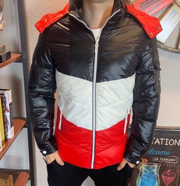 

классические мужские куртки женщин parka вниз пальто мужского hoodie зима толстых срощенная luxury jacket keep warm zip открытый ветровка qs, Black