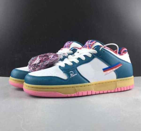 

2019 parra x sb dunk low og artist new brand white green pink parra abstract running designer trainer street man womans sneaker