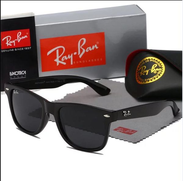 

new ray ban sunglasses vintage pilot brand band uv400 protection man women ben wayfarer sun glasses with original box 2140