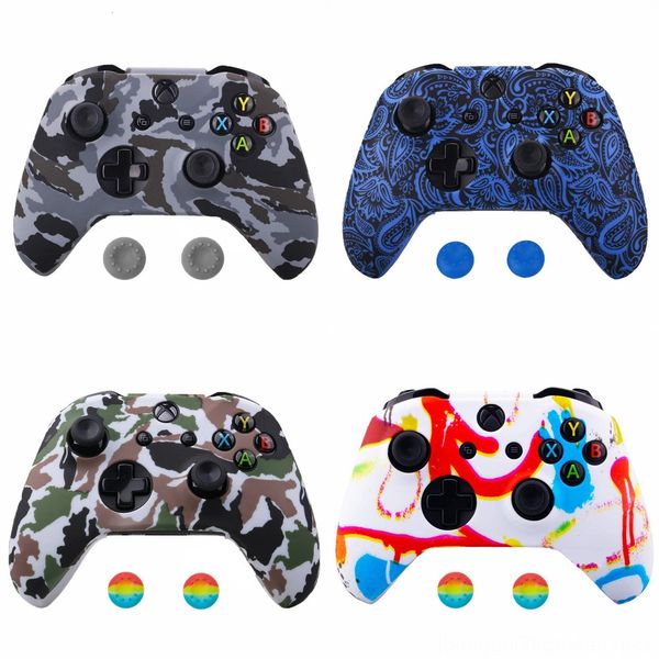 

gswpt 7 color grip cover cap analog thumb sticks protective waterproof silicone case anti-slip soft for xbox ones gamepad controller