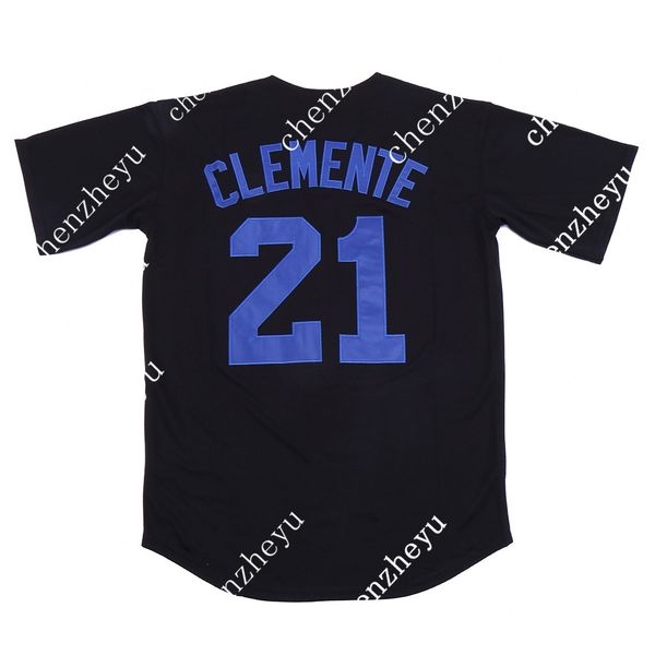 

56283688555 мужская santurce crabbers пуэрто-рико роберто клементе джерси черный, Blue;black