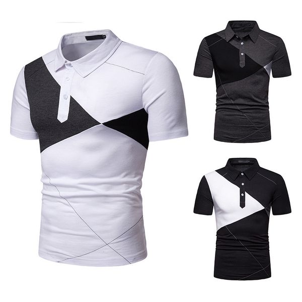 

new style summer men mixed colors loose-fit ouma short sleeve t-shirt d19, White;black