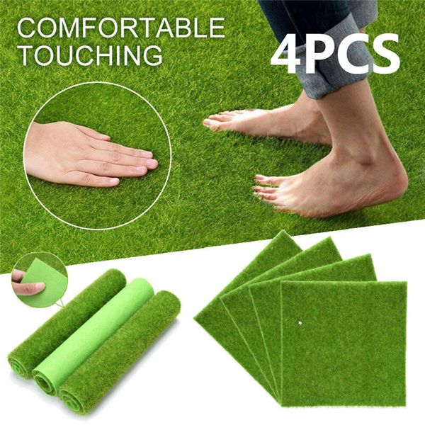 

4pcs/lot 30x30cm artificial grass synthetic landscape fake grass mat artificial turf lawn yard landscape garden decoration 0730#
