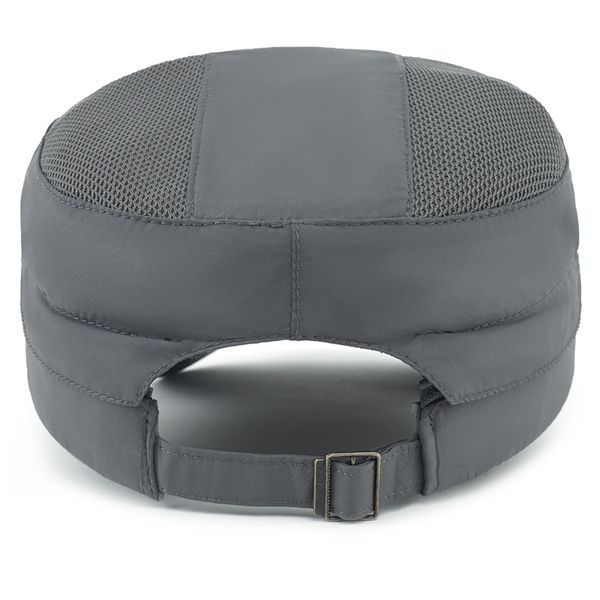 

gbcnyier мода пляж вс hat empty top summer hat flat top army cap двойного использования мужской sunbonnet quick dry тонкий хлопок прохладный, Blue;gray