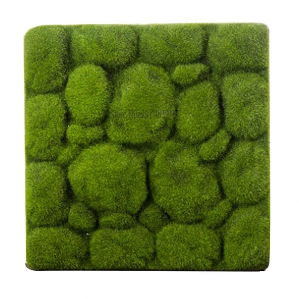 

30x30cm stone shape moss grass mat indoor green artificial lawns turf carpets fake sod moss for home l wall balcony decor