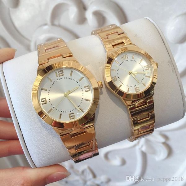 

2019 fashion fashion women watch stainless steel yellow gold/ silver color steel bracelet chain japan movement lady wristwatch, Slivery;brown