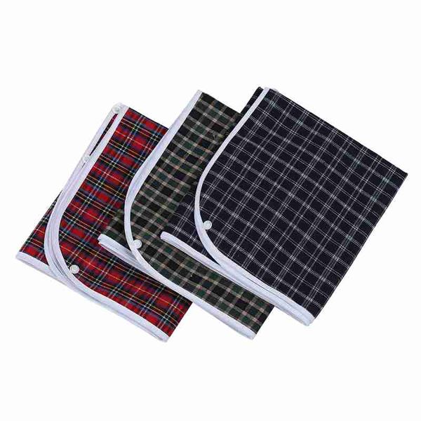 

3pcs/set waterproof plaid crumb catcher bib apron reusable clothes protector prevent oil juice spill elder disability wear