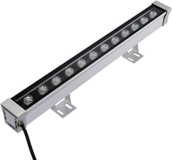 Outdoor LED Lighting Bar 18W 19.7in IP65 à prova d'água IP65 LED Luzes Paisagem Wall Washer Lâmpada 3 anos de garantia (Branco Quente, 18W) AC100-240V